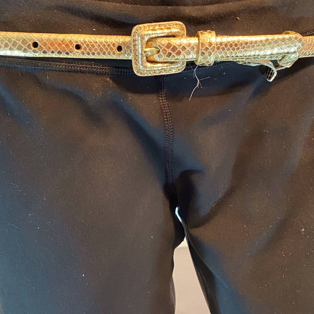 Gold Snakeskin Style Leather Belt 30-34"